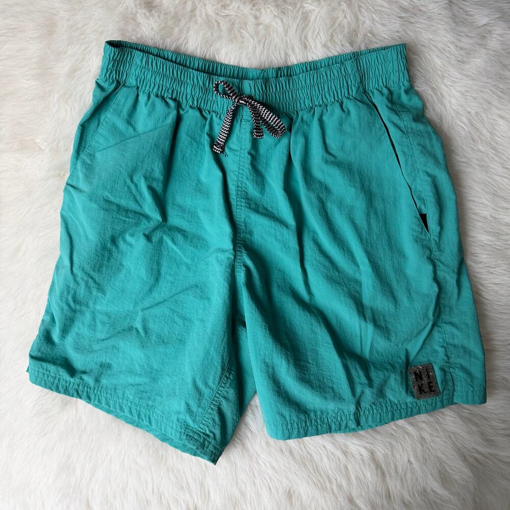 Mens Nike Solid Icon 6" Volley Swim Shorts teal/turquoise sz M